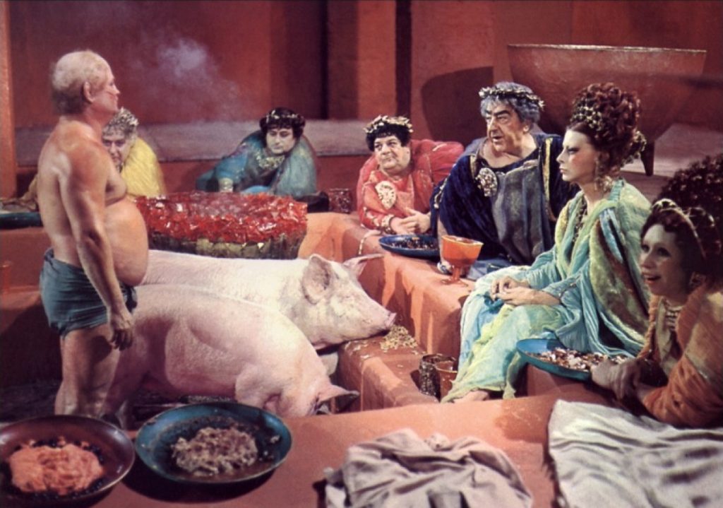 Cena di Trimalcione in Fellini Satyricon