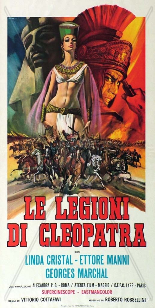 affiche italiana di "Le legioni di Cleopatra" (Vittorio Cottafavi, 1965)