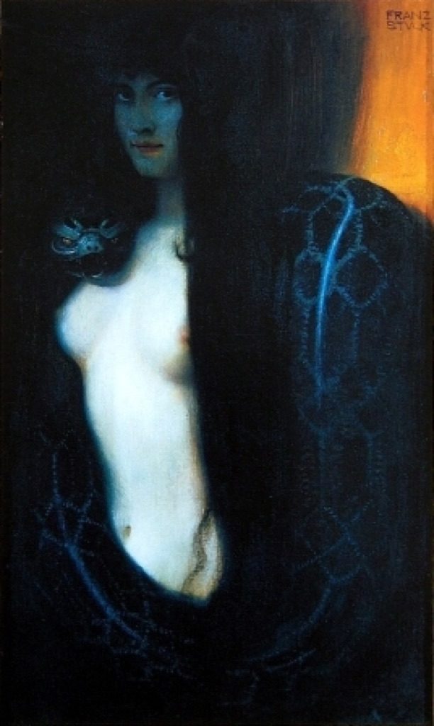 Franz von Stuck, "Die Sunde", 1893, olio su tela, 95x60, Neue Pinakothek, Monaco di Baviera