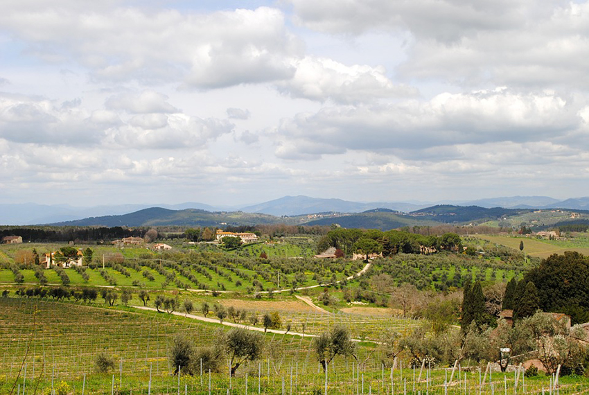 vista di un paesaggio tipicamente italiano