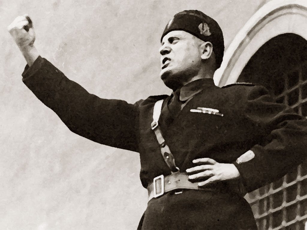 ritratto di Benito Mussolini