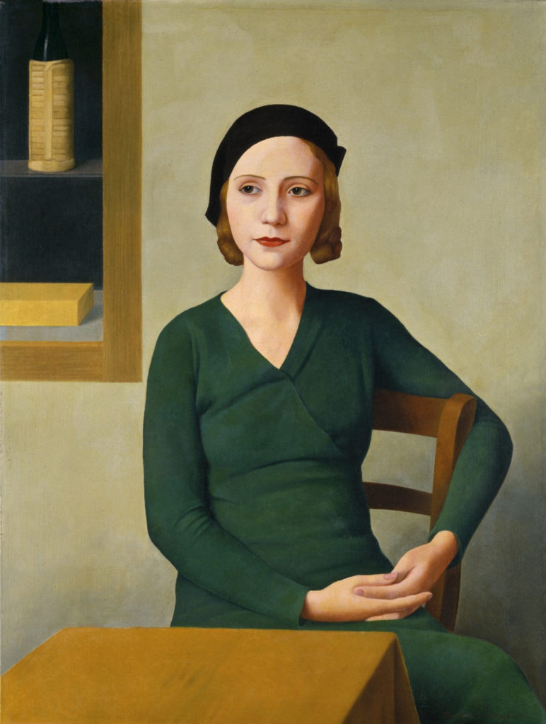 "Donna al Caffé" di Antonio Donghi (1931)