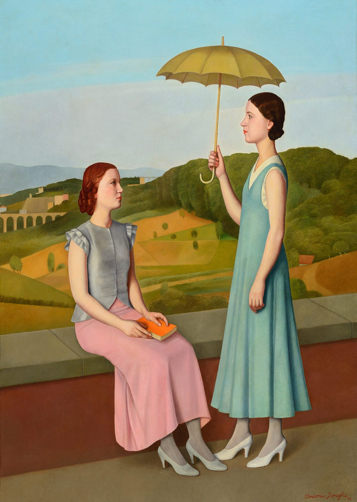 "Le Villeggianti" di Antonio Donghi (1934)