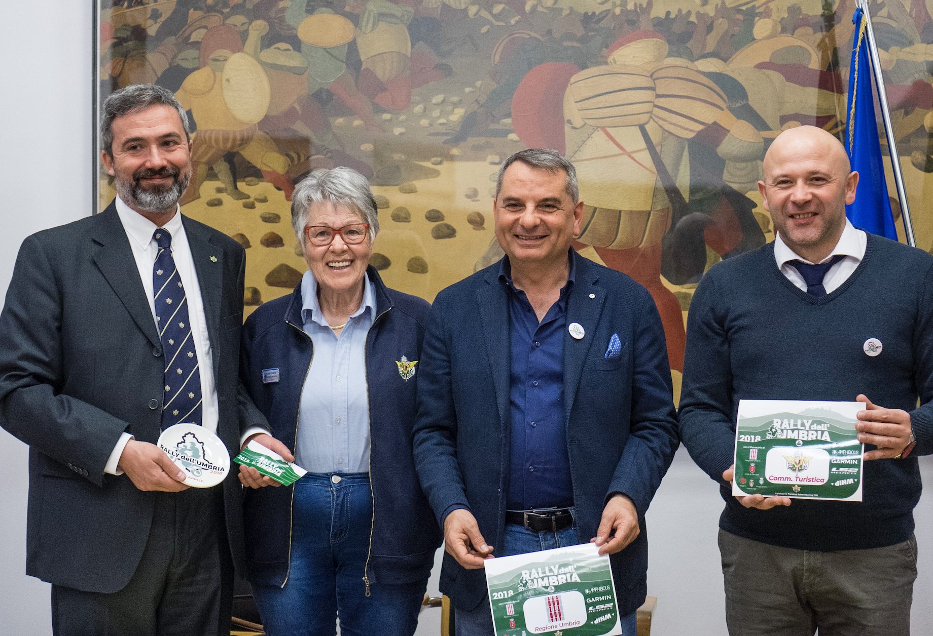 Filippo Ceccucci, Mara Colligiani, Fabio Paparelli, Rocchino Lopardo al 7° Rally dell'Umbria