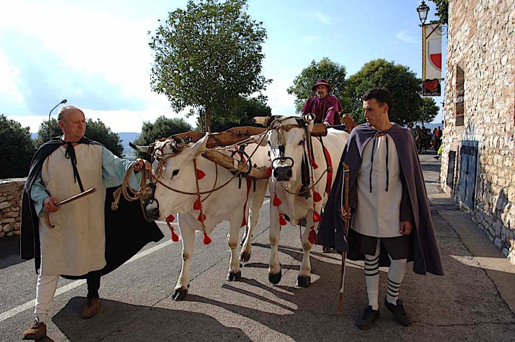 il vescovo Vannucci al Palio del Gonfalone di Corciano del 2006