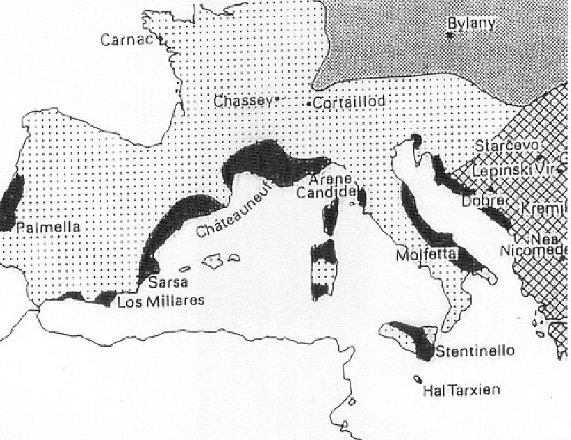 diffusione della ceramica impressa dal VII millennio a.c.